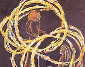 Original Painting - Acrylic Painting on Canvas Board - Firedancers