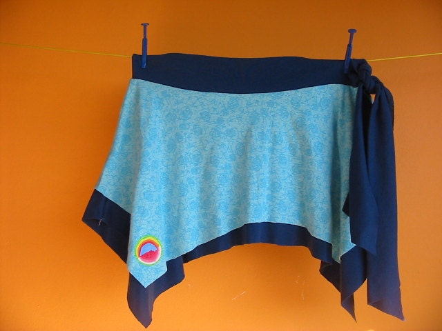 Skirt - blue rainbow skirt
