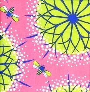 SALE 1 yard of Jane Sassaman -Quilting Weight - Prairie Gothic - Queen Anne's Lace in Strawberry