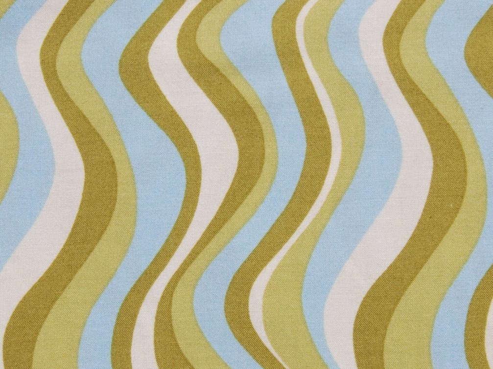 CLEARANCE - Half Yard - Pop Parade 2 by P and B Textiles - Waves in Blue - Green