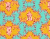 SALE 1 Yard of Tina Givens - Opal Owl - Trellis in Acqua