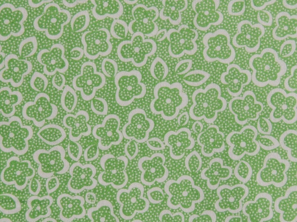 OOP - 1 Fat Quarter  of Katie Jump Rope by Denyse Schmidt - Daisy Dot Floral in Green