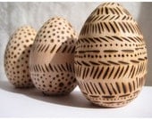 Wood burned Hen Egg