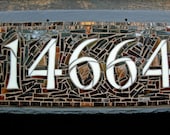 Mosaic House Number on Slate 5 digit