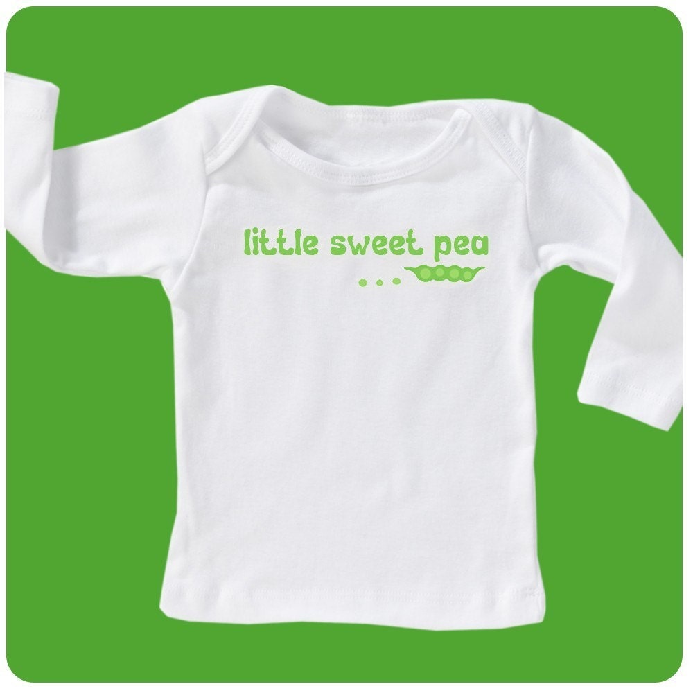 little sweet pea -- long sleeve lap tee -- 12-18 month