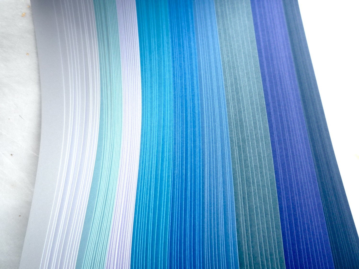 Moravian Star Paper Strips Blue Shades DIY (100 strips, 1/2 inch wide)