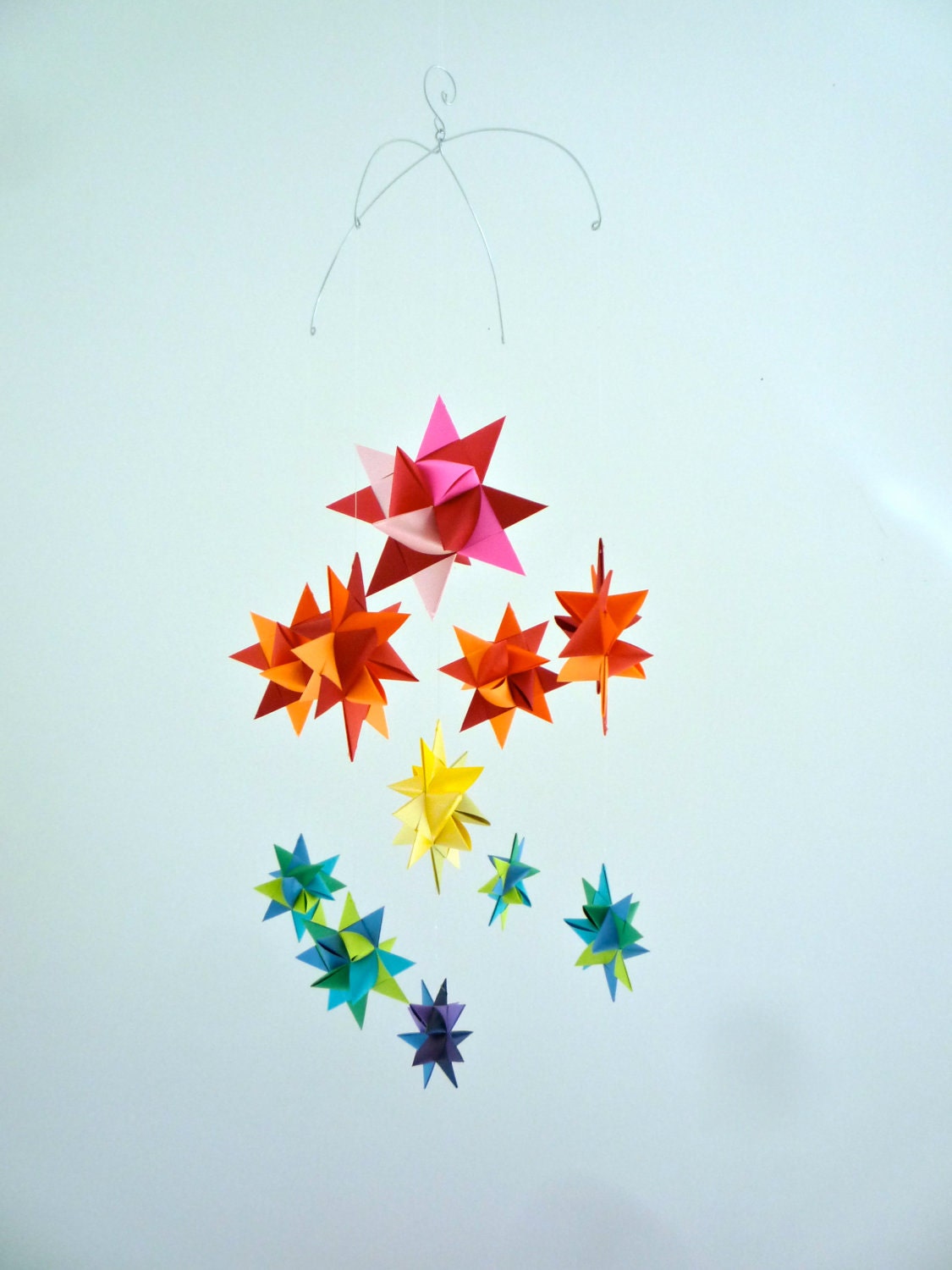 Baby Mobile Hanging Origami Stars -'Ursa Minor' Rainbow