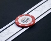 Vegas Poker Chip Wedding Invitation (Pocket Fold) - Design Fee