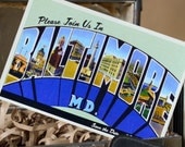 Vintage Large Letter Postcard Save the Date (Baltimore, Maryland) - Design Fee