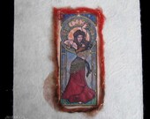 50% off Hand crafted Memo Pad - Nouveau Bellydancer