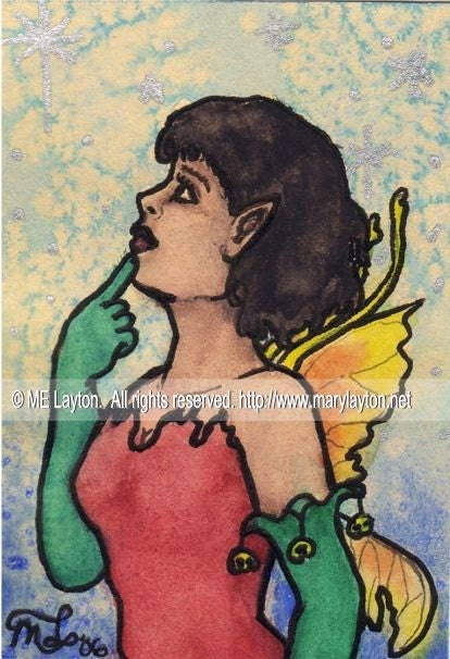 Original ACEO fairy art by Mary Layton