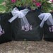 Bride Tote Bag Bridesmaid Totes - Set of 7 -