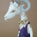 Gerard the Goat- Contemporary Folk Art Doll- MADE TO ORDER