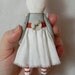 Tiny Raggedy Ann-- Original Hand Painted Folk Art Doll Ornament-- Made to order within a week