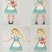 Alice in Wonderland-- DIY Articulated Jointed Paper Art Doll Set-- White Rabbit and Cheshire Cat