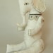 White Elephant-- Original Contemporary Folk Art Doll-- Made to order within a week