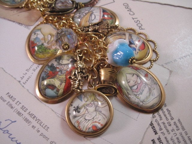Alice at the Door in  Wonderland Charm Bracelet