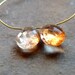AAA Oregon Sunstone Faceted Pear Briolettes - 10mm - PAIR