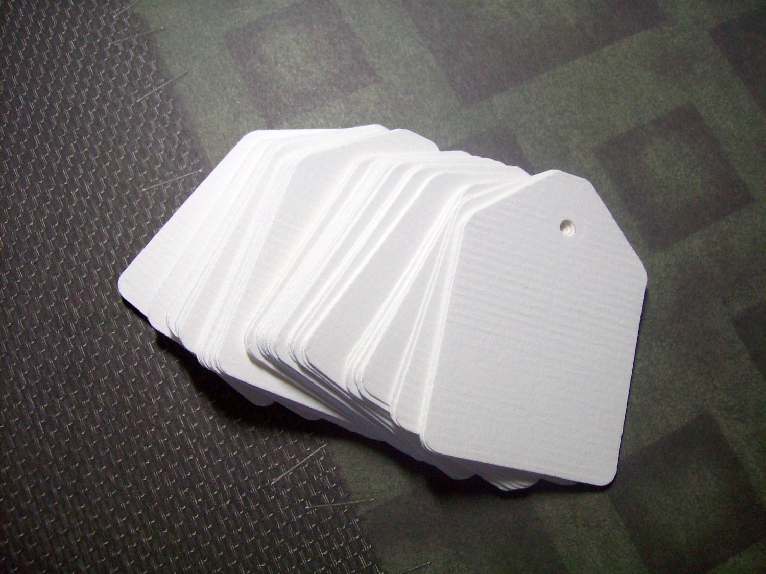 White gift tags, product tags, price tags, favor tags, set of 50