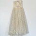 Strapless Bridal Wedding Dress from 1950s Pretty Floral Lace Bottom with Satin Sweetheart Top Removeable Bow on Back