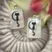 Cat Earrings - Moonlight Kitty Cat - Dichroic Glass Earrings - Dichroic Fused Glass Jewelry - White Opal - 062412e100