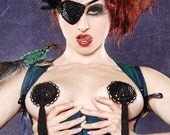 Midnight Black Burlesque Pasties