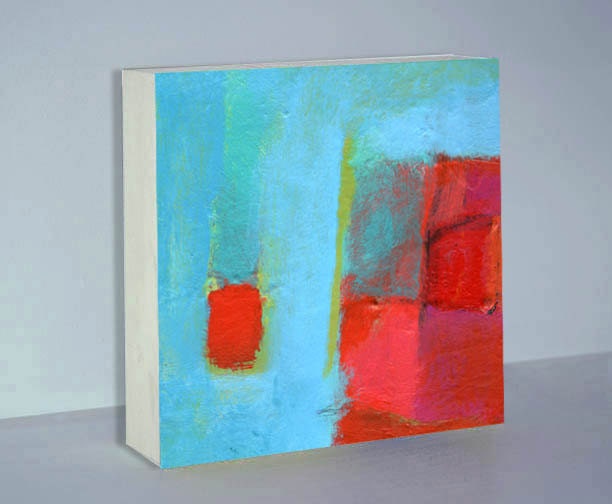 Blue Abstract Painting - Red Abstract Painting - Abstract Art - Canvas Print - Abstract print
