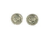 Tiny Nickel Earrings