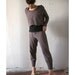 womens lounge pants in french terry with drawstring and cuffs - made to order