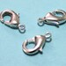 Ship from USA: 20pcs High Quality nickel free Brass Base Silver Plated lobster clasps 12mm x 6mm