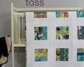 Coin Toss, a modern quilt PDF pattern in four sizes, by Heather Jones