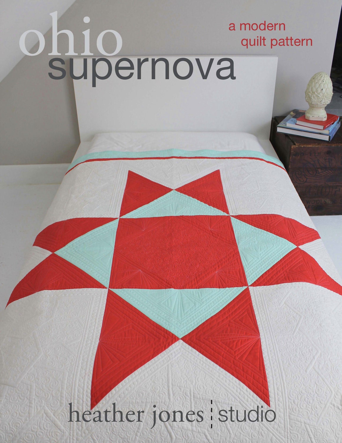 Ohio Supernova, a PDF modern quilt pattern, by Heather Jones