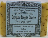 Captain Gregg's Choice Lemongrass  /  MInt  /   Tea Tree  /  Sea Kelp Goat Milk Soap
