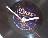 Record Wall Clock - Louis Armstrong 78 Vinyl Record Album Desk Clock