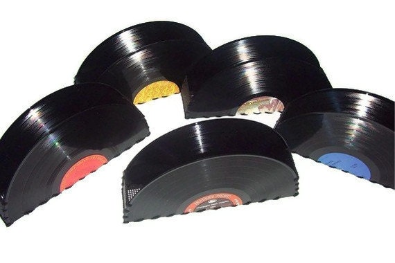 Recycled Record for Accessories Retro Home Decor Office Accessories Vintage Decor