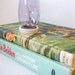 Vintage Desk Lamp made from Trixie Belden and Kay Tracey Mystery books - Retro Office Lamp