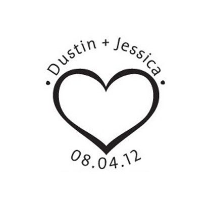save the date Custom Personalized rubber stamp with heart cute wedding gift