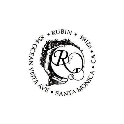 Mermaid Return Address custom rubber Stamp Initial