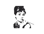 mini Audrey Hepburn Rubber Stamp Breakfast at Tiffanys