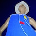 Terry Beach Dress Blue Tank with Nautical Flags and Vintage Ruffles Lagniappe Vintage Bucket Hat