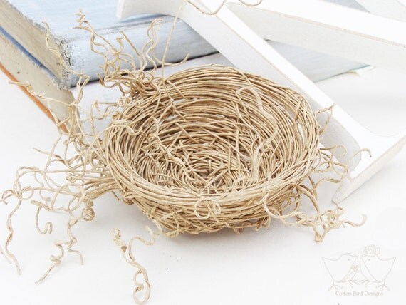 Weddings Ring Pillow Cushion Handmade Nest Photo Prop Woodland Bird Nest Rustic Barn Garden Beach