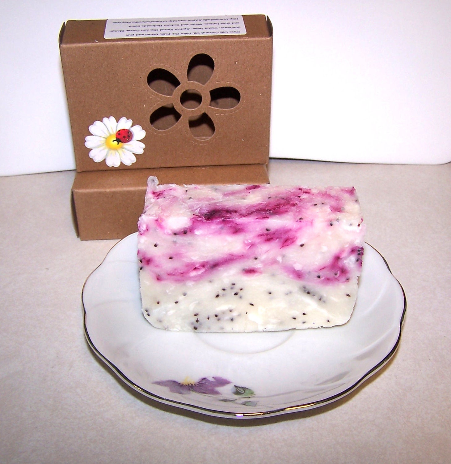 Gentle Olive Oil handmade soap for sensitive skin Victorian Black Rose