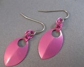 Scale Maille Chain Maille Earrings to Benefit Susan G. Komen