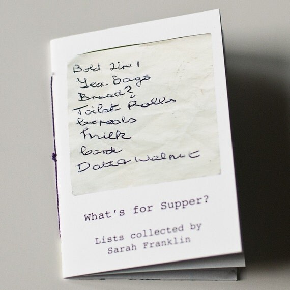 Shopping List Zine: A very small book (zine) of found shopping lists from Manchester.