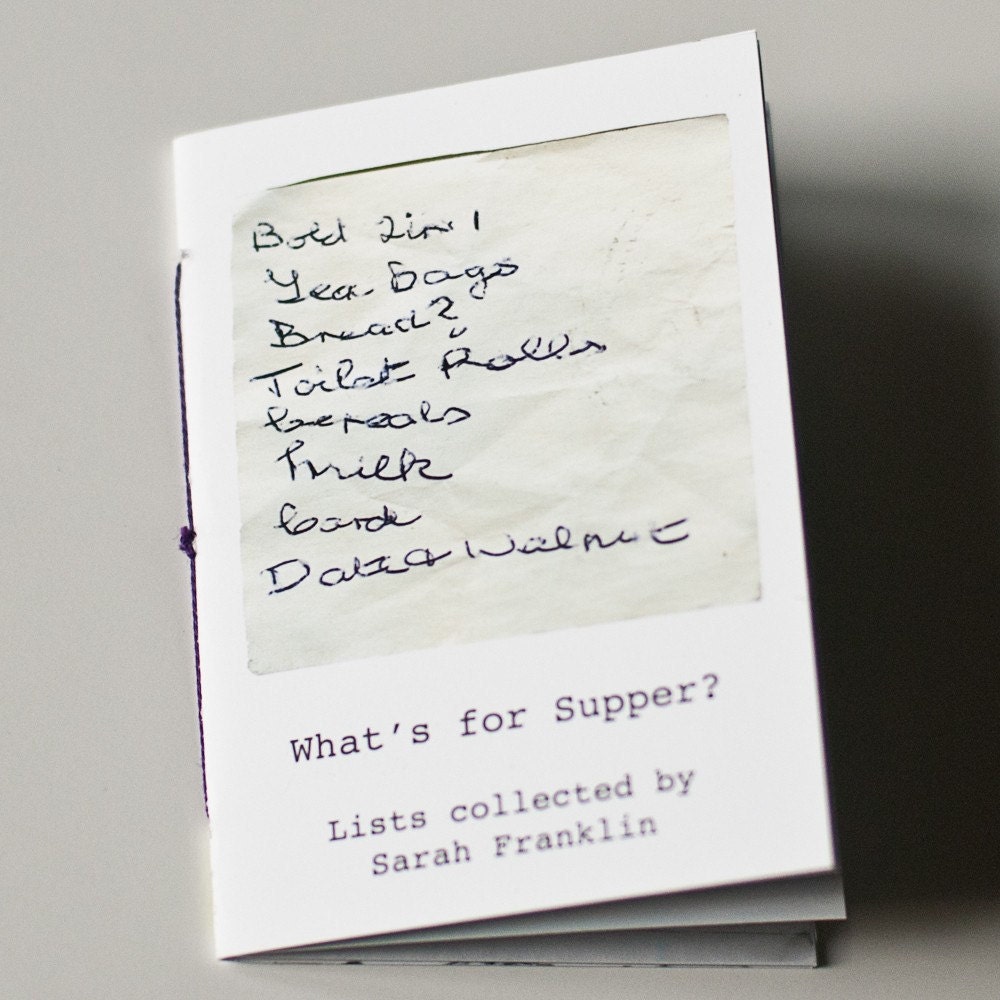 Shopping List Zine: A very small book (zine) of found shopping lists from Manchester.