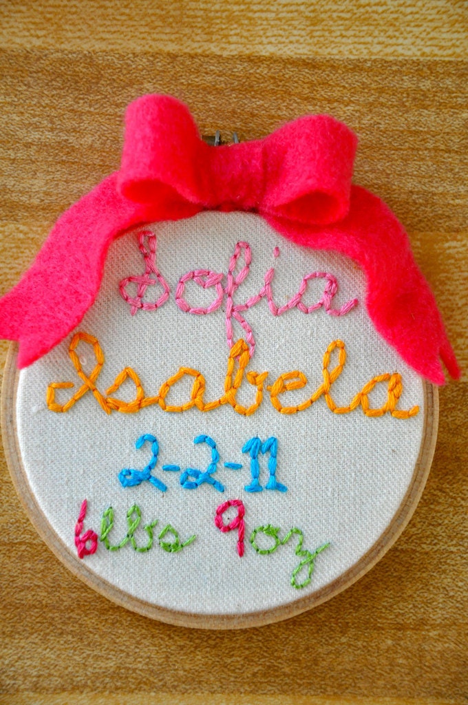 a little something-birth announcement hoop