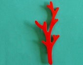 Brooch - Coral design - Red
