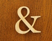 Wooden Ampersand Brooch - Obeche