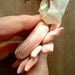 Flower Pendant, Pink and Brown, Hand Sculpted Polymer Clay