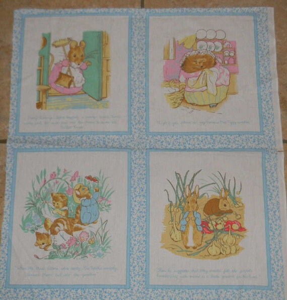 Peter Rabbit fabric Panel by frederick Warne Mrs by GemmazGemz